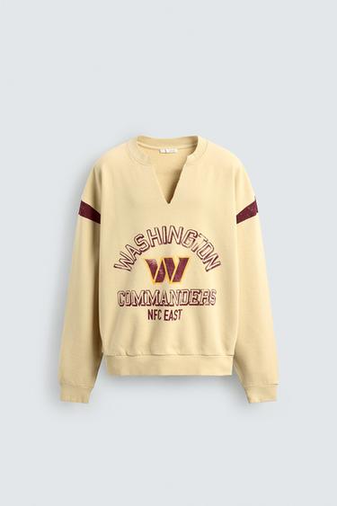 NFL WASHINGTON COMMANDERS OPEN NECK SWEATSHIRT - Ecru by Zara