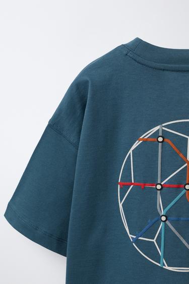 UNDERGROUND LONDON © PRINTED T-SHIRT - Blue by Zara - Image 3