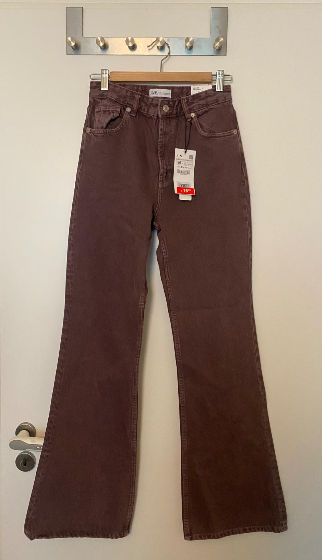 FLARED FULL-LENGTH COLOURED JEANS - Image 6