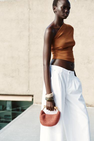 MINI BOLSO ASA METÁLICA - Naranja de Zara