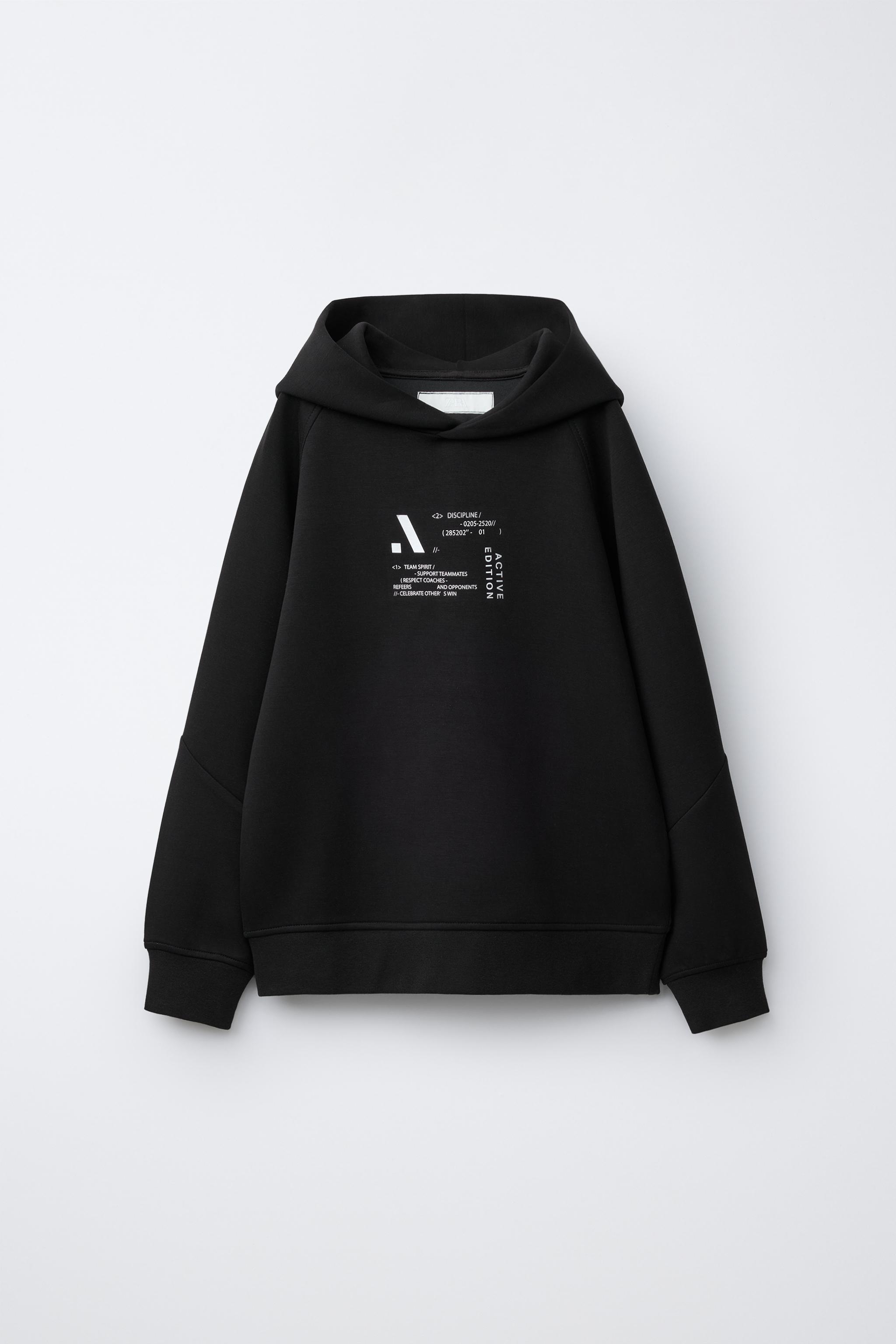 REFLECTIVE LOGO HOODIE - Black | ZARA South Africa