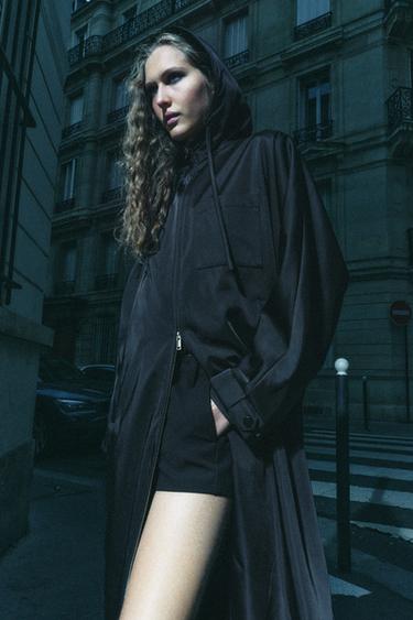 ZW COLLECTION HOODED PARKA - Black by Zara