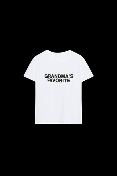 Zara FRONT TEXT T-SHIRT - White - Image 0