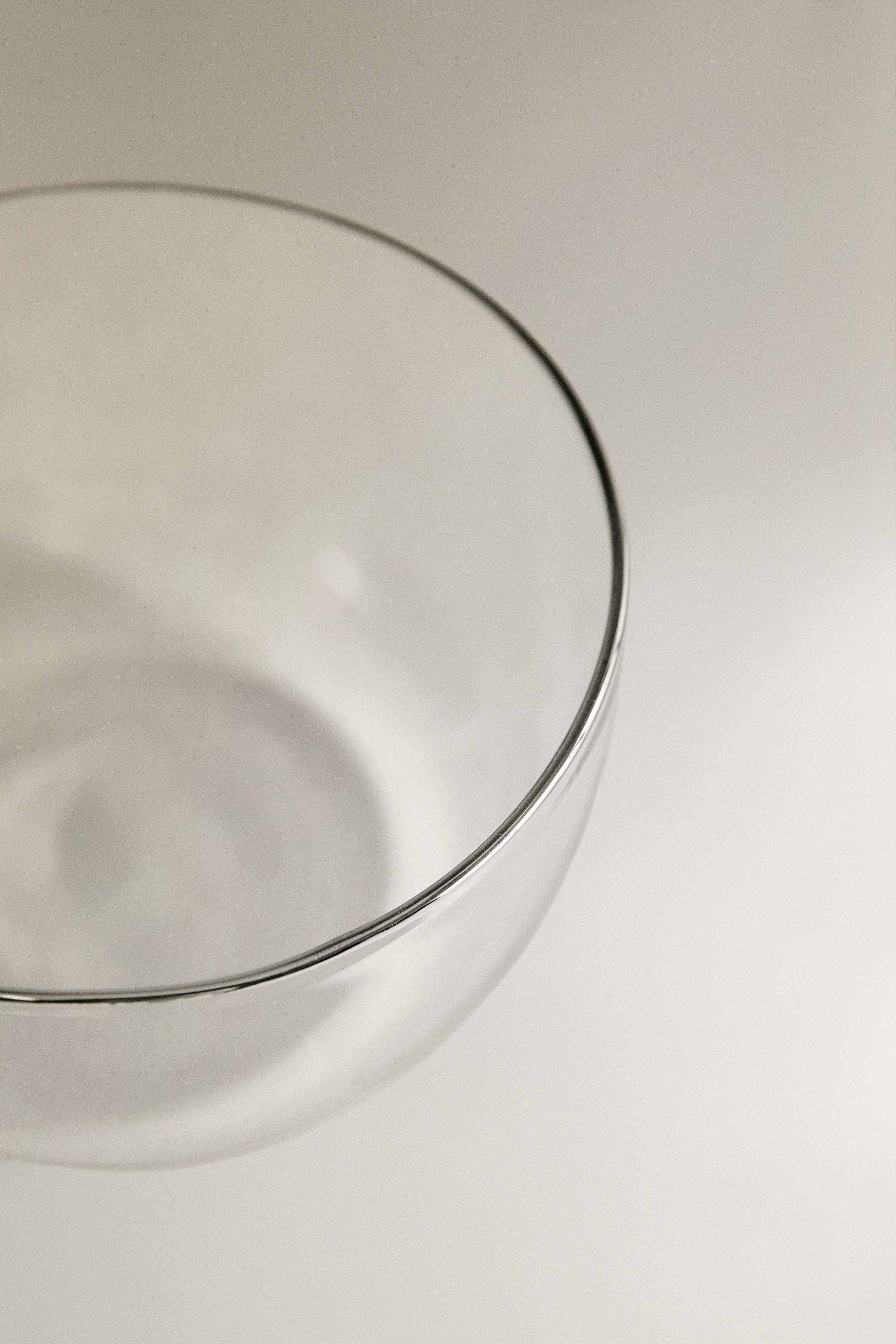 BOL EN BOROSILICATE BORD ARGENTÉ
