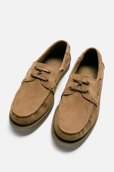 ZAPATO NÁUTICO PIEL - Marrón de Zara