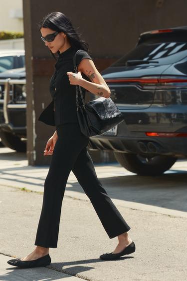 PANTALÓN TOBILLERO STRETCH - Negro de Zara