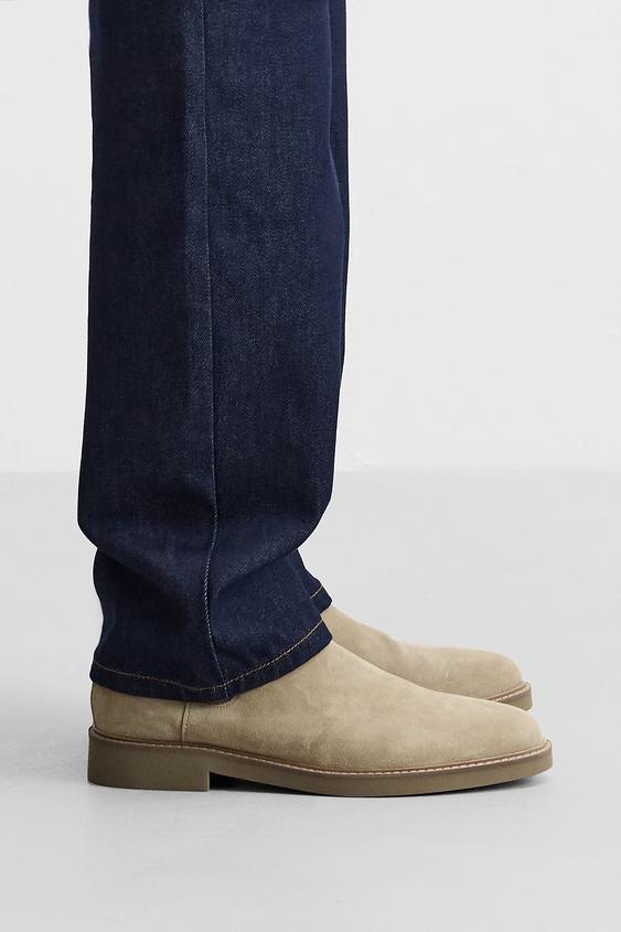 LEATHER CHELSEA BOOTS - Sand Brown | ZARA Singapore