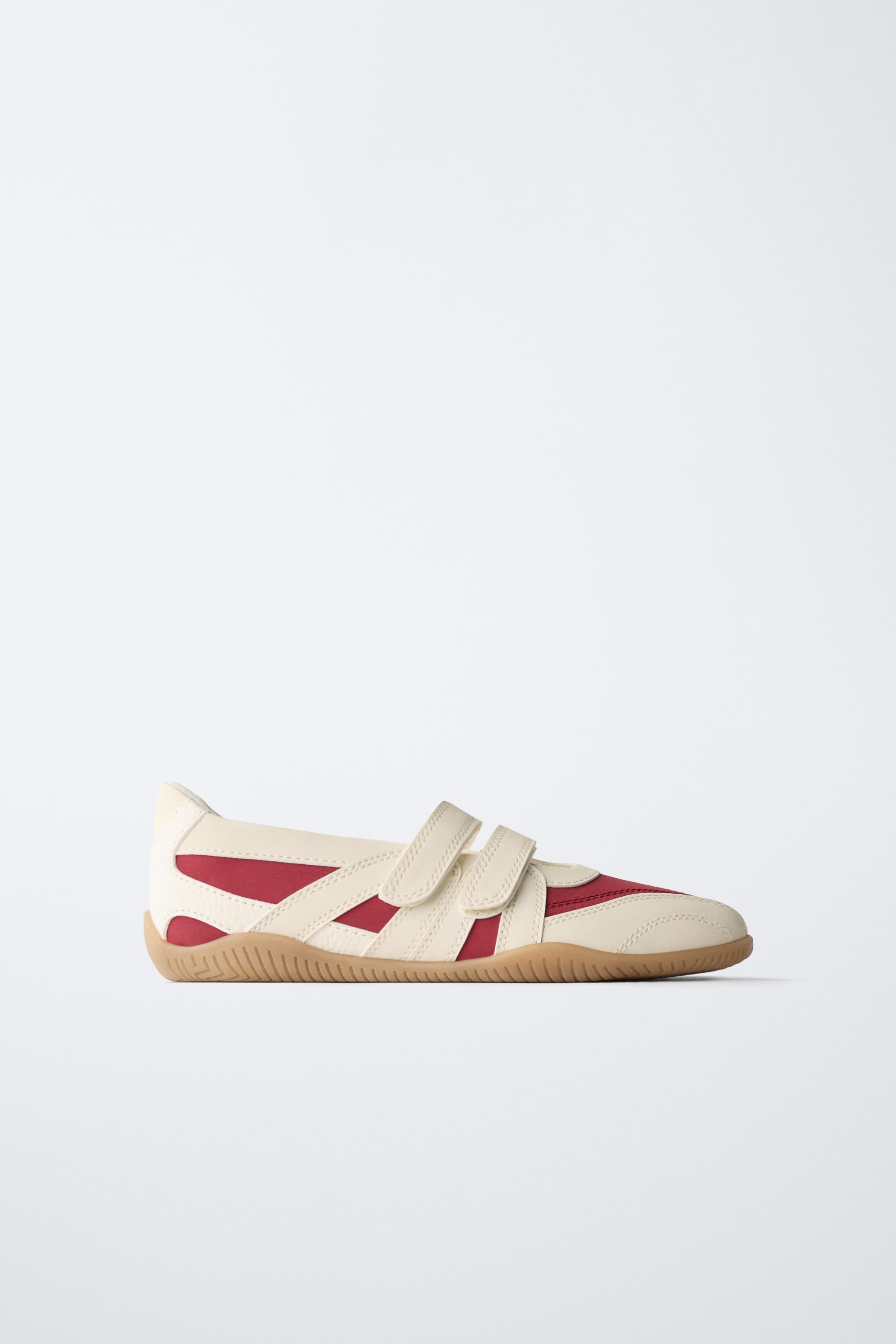 SPORTY BALLET FLATS — Red