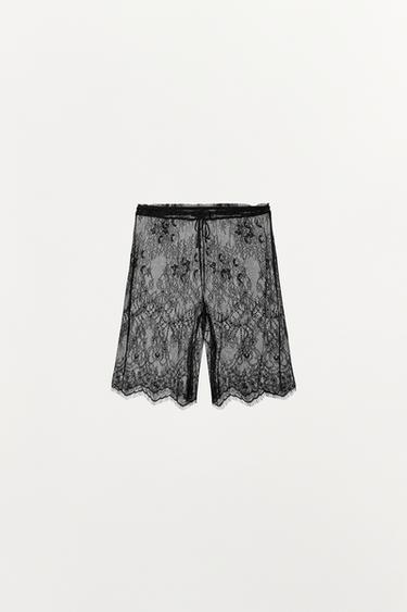 PANTALON CAPRI EN DENTELLE - Noir de Zara - Image 7