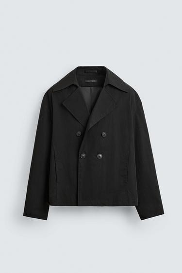 TRENCH CORTO TÉCNICO - Negro de Zara