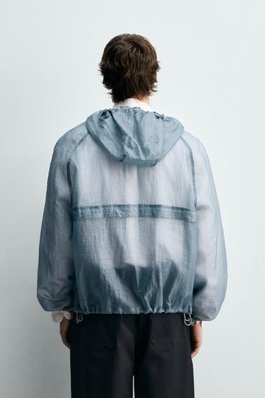 BLOUSON COURT TECHNIQUE LÉGER - Bleu clair de Zara - Image 2