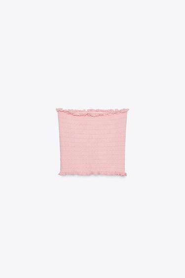 TOP BANDEAU DE MALHA - Rosa da Zara