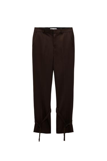 STRAIGHT FIT TROUSERS WITH BUCKLE