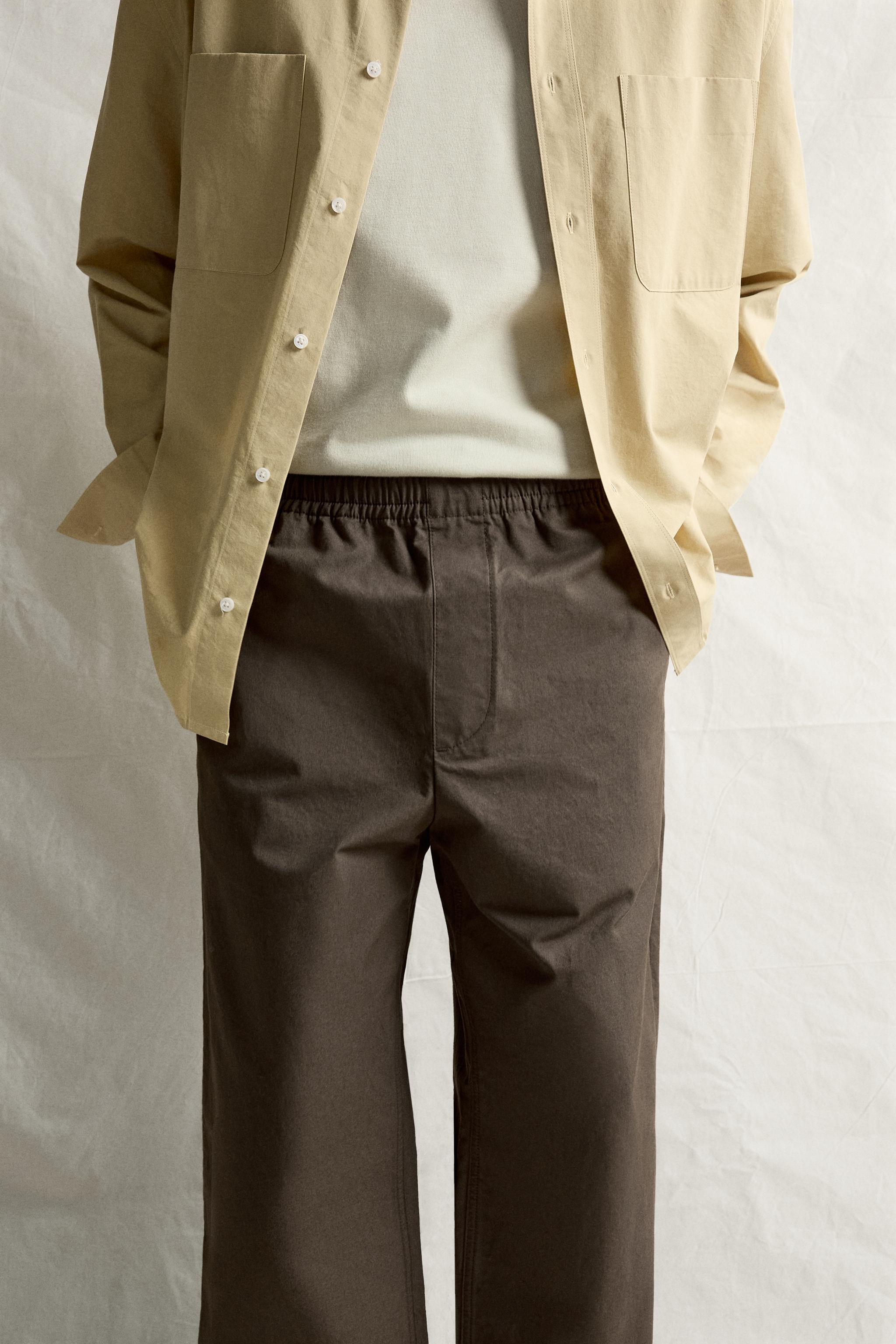 PANTALON COUPE BARREL EN COTON