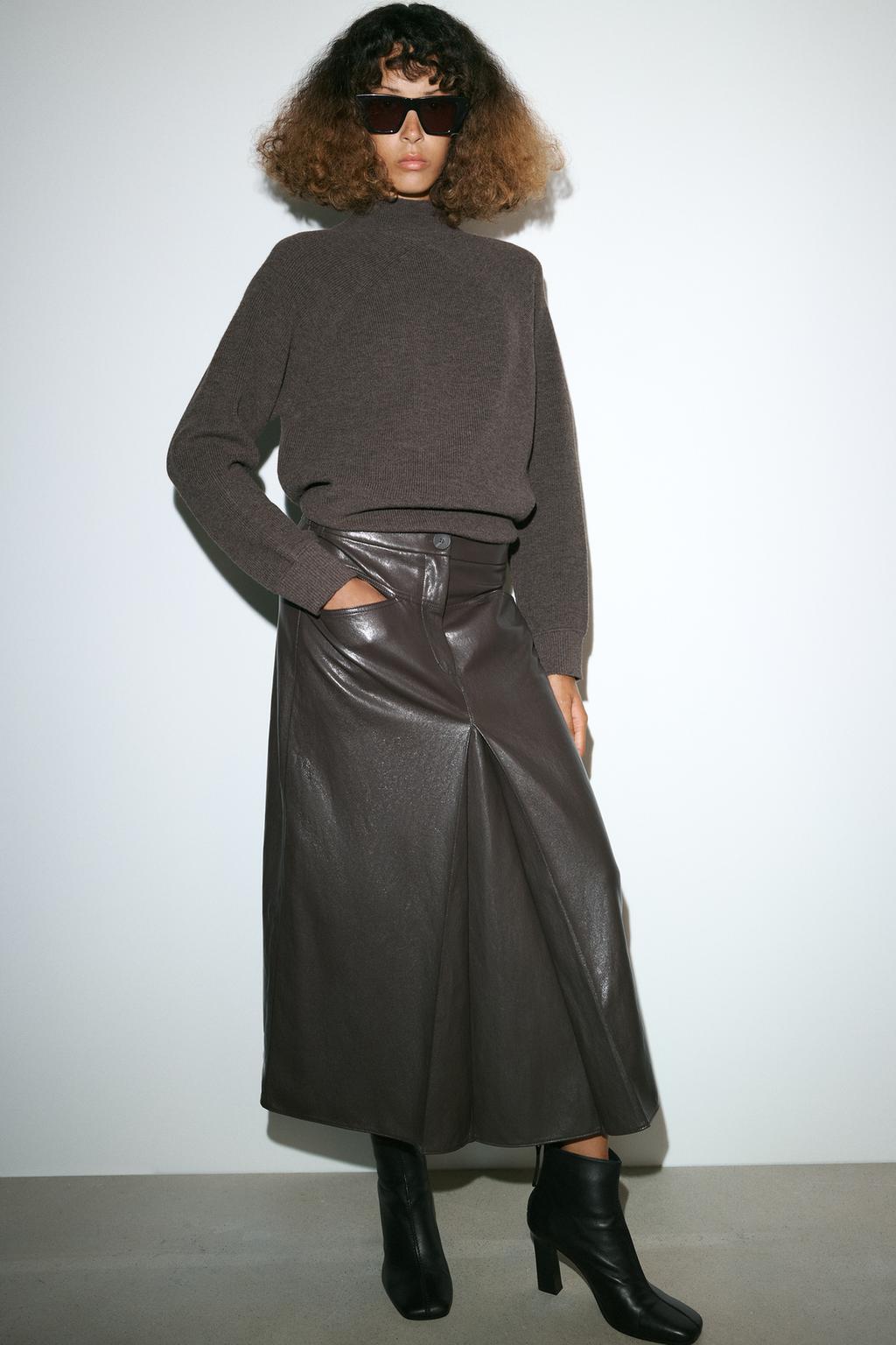 High Neck Knit Jumper by Zara