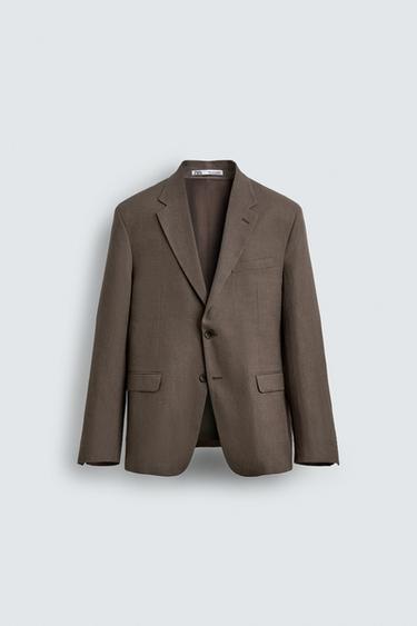BLAZER TRAJE 100% LINO - Visón de Zara