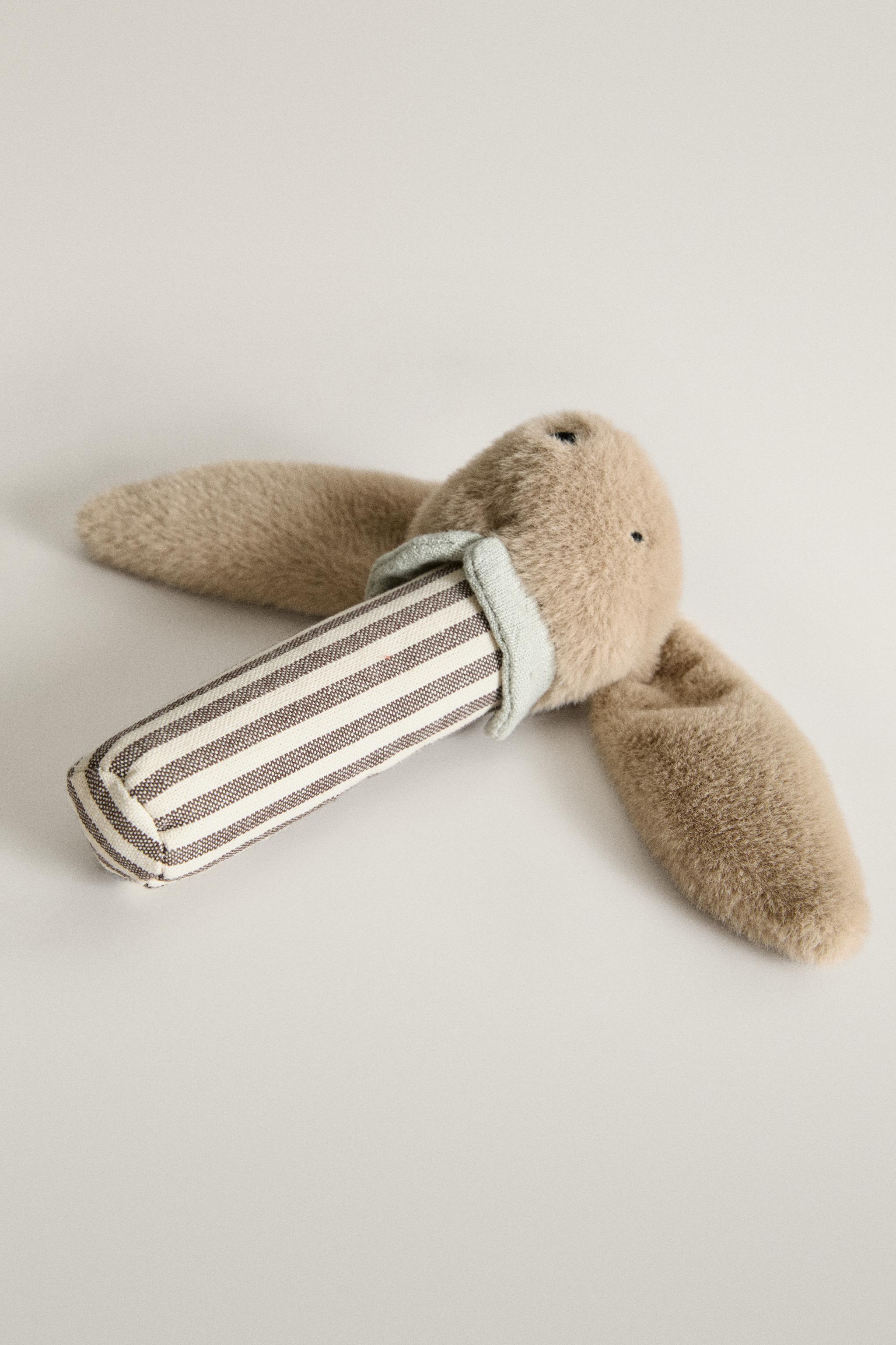 KIDS RABBIT PLUSH TOY RATTLE