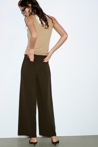 STRAIGHT TROUSERS WITH BUTTONS - Dark brown by Zara - Image 5