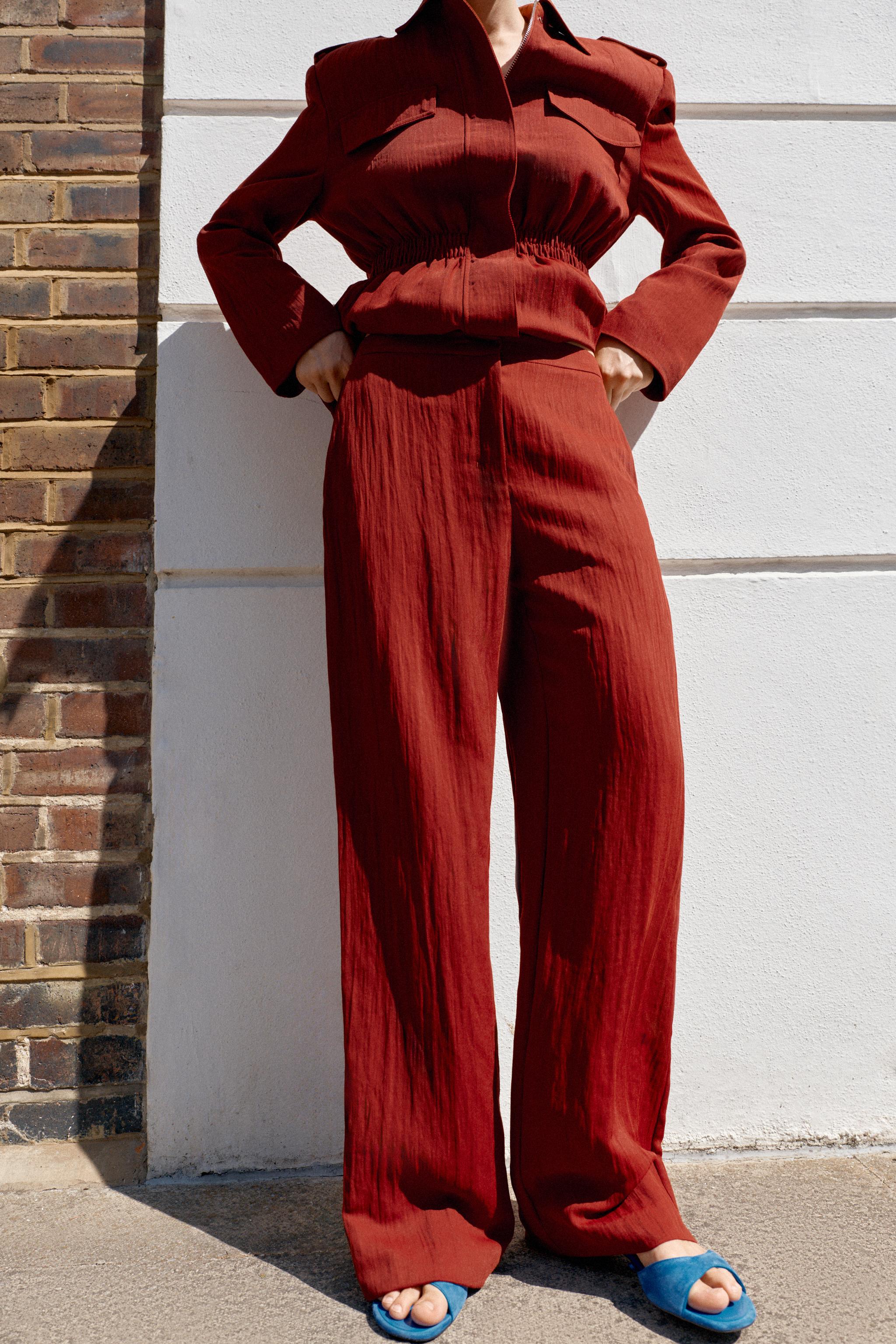 WIDE-LEG FLOWY TROUSERS — Reddish