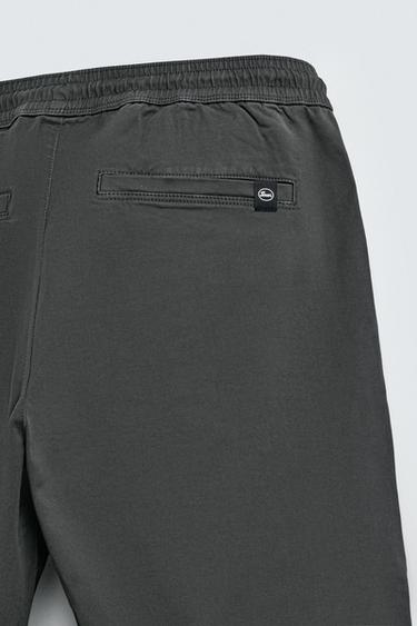 Zara SLIM FIT JOGGER WAIST PANTS - Dark gray