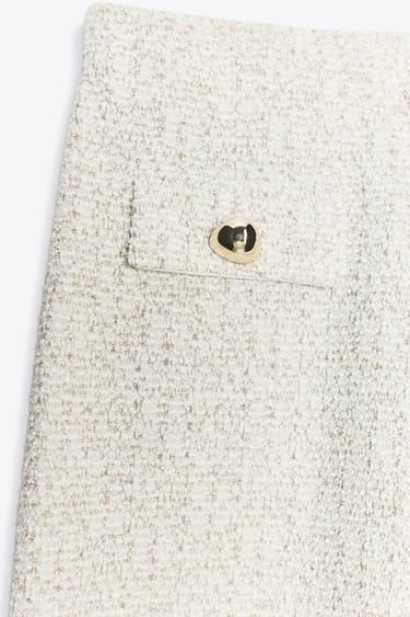 TEXTURED TROUSERS - Ecru by Zara - Image 5
