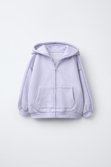 Zara BASIC HOODED JACKET - Mauve