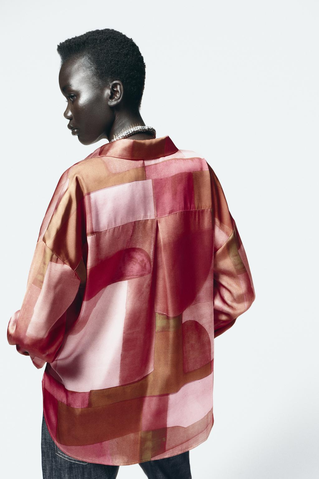Thumbnail image for SATIN GEOMETRIC PRINT SHIRT