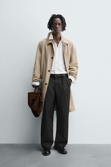 PLEATED WIDE-LEG TROUSERS - Black by Zara