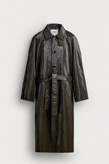 TRINXERA OVERSIZE FIT EFECTE METAL·LITZAT - Verd gris de Zara