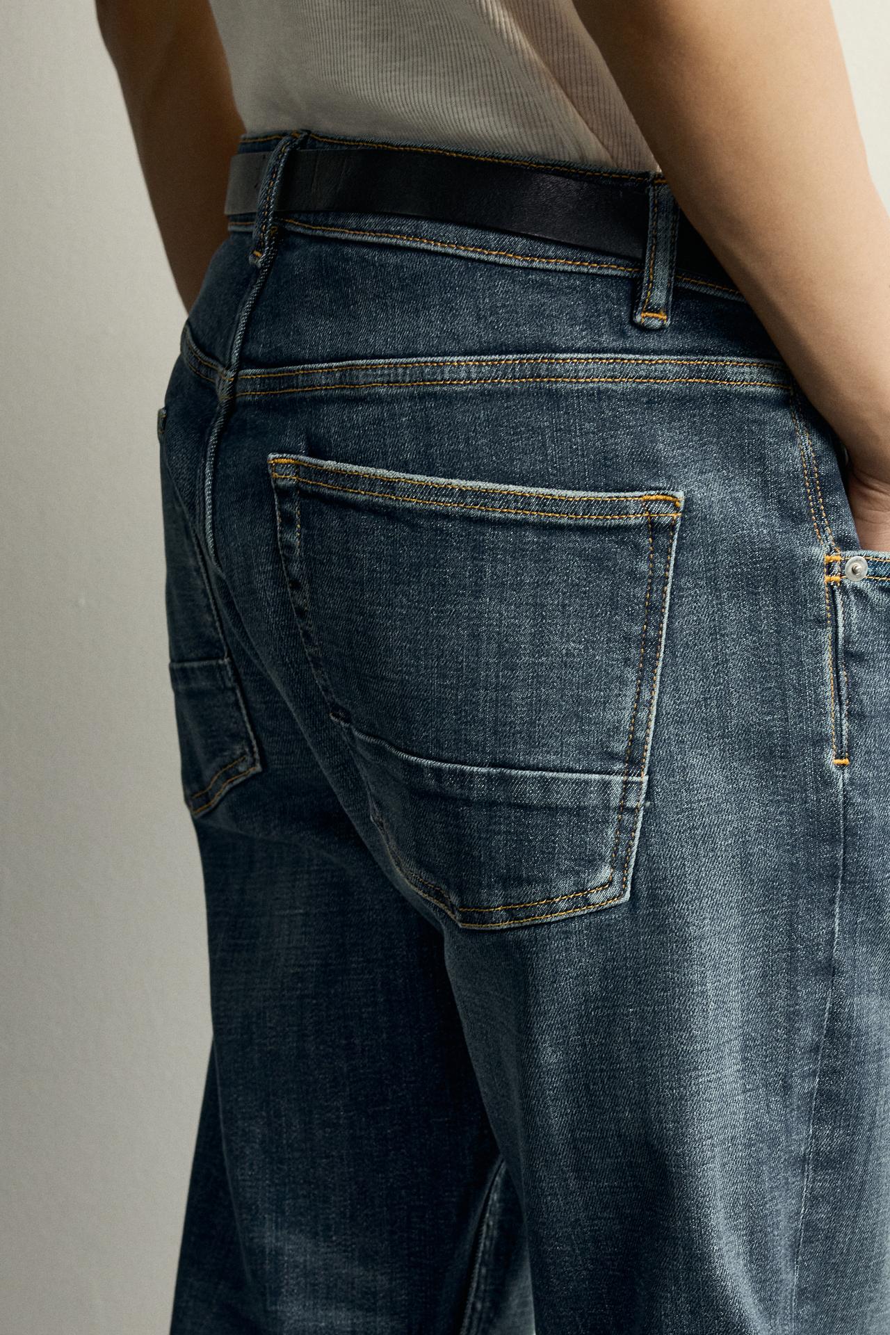 SKINNY FIT JEANS — Blue / Green