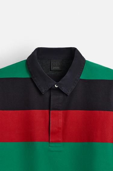 Zara STRIPED POLO - Multicolored