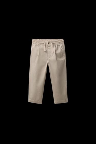 STRAIGHT CHINO TROUSERS - Light beige by Zara - Image 0