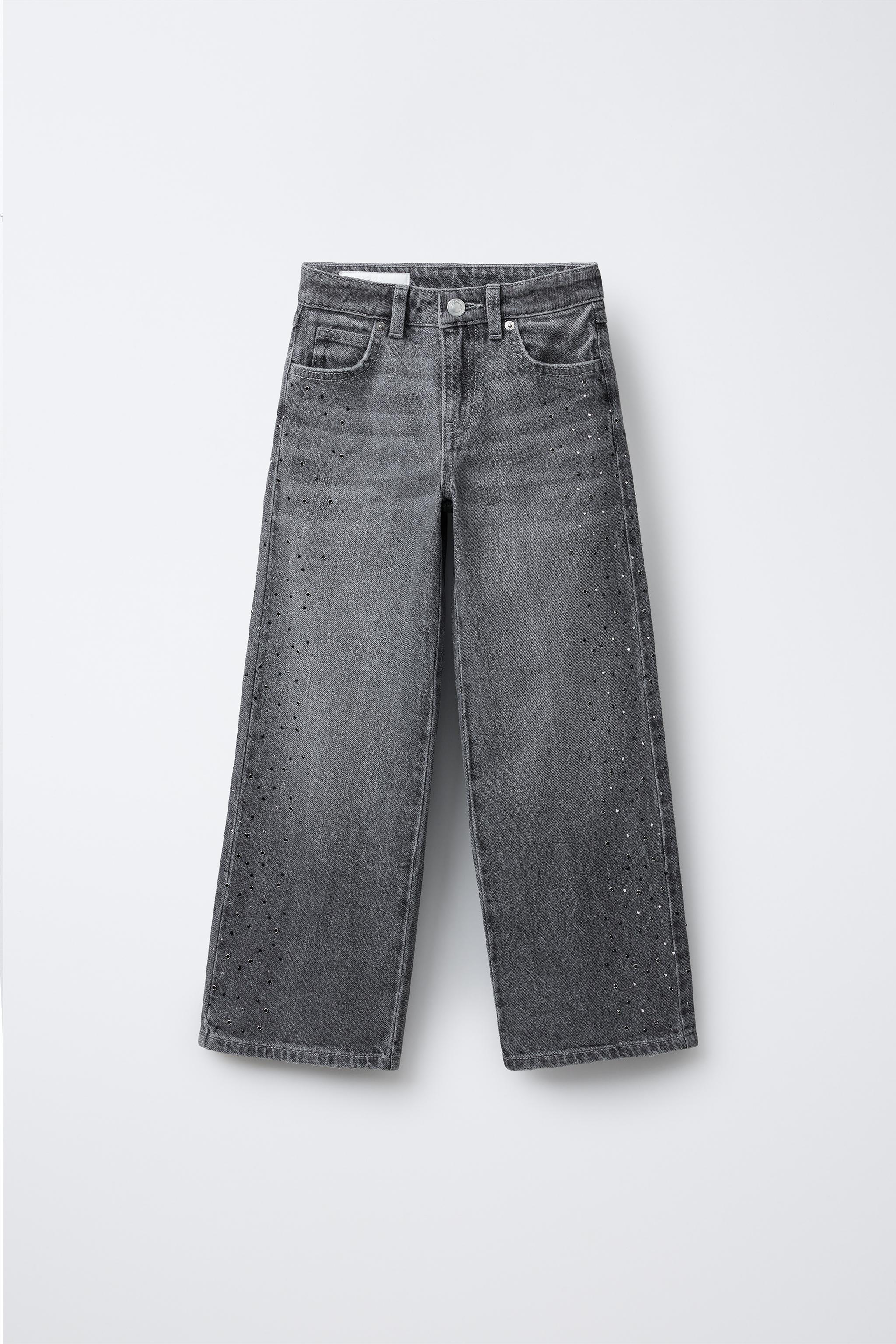 OAMC ストーングレー デニム ワイドパンツ ワイドレッグラインストーンデニムパンツ - グレー | ZARA Japan