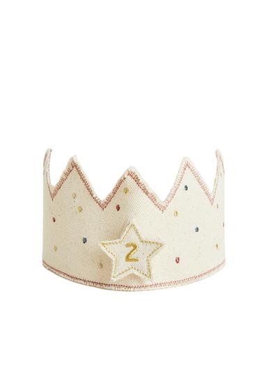 Zara KIDS’ BIRTHDAY CROWN - Light beige