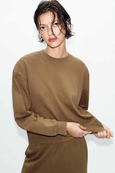 FADED-EFFECT SWEATSHIRT - Taupe by Zara