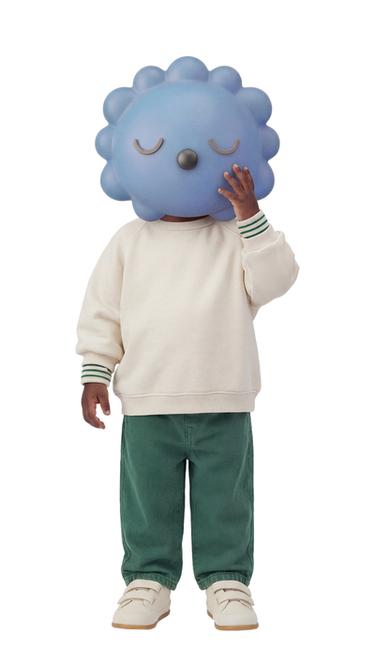 PANTALÓN SARGA BAGGY - Verde medio de Zara