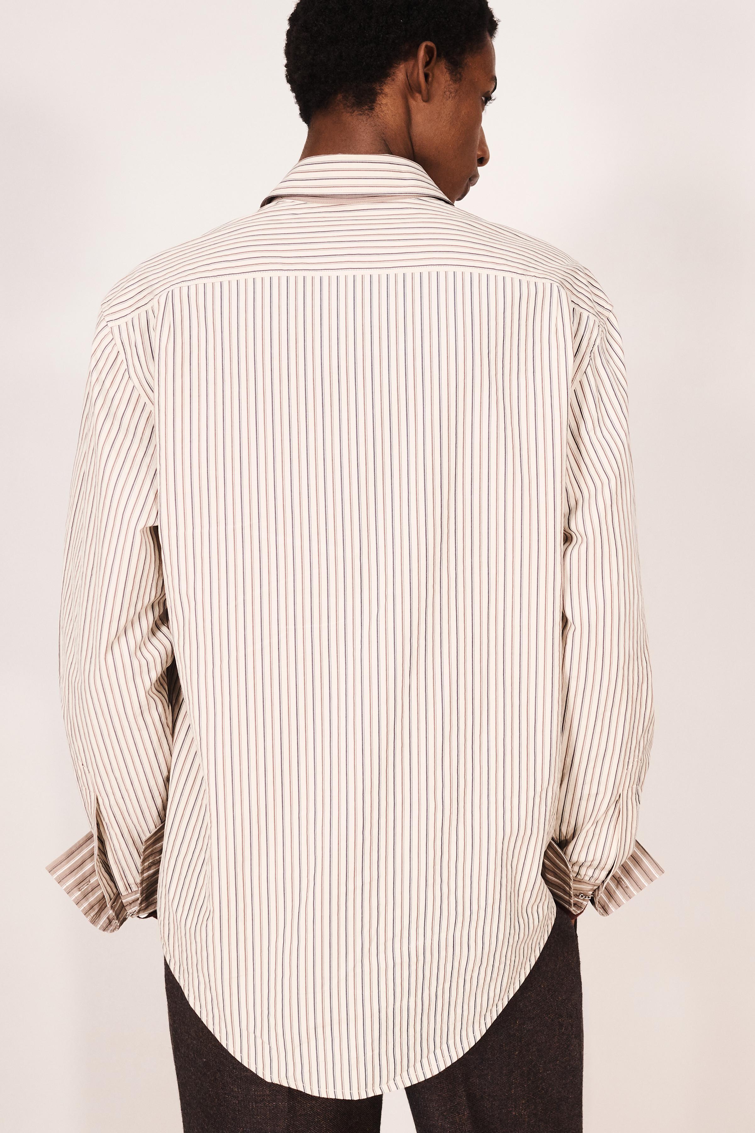 CHEMISE RELAXED FIT À RAYURES COMBINÉES
