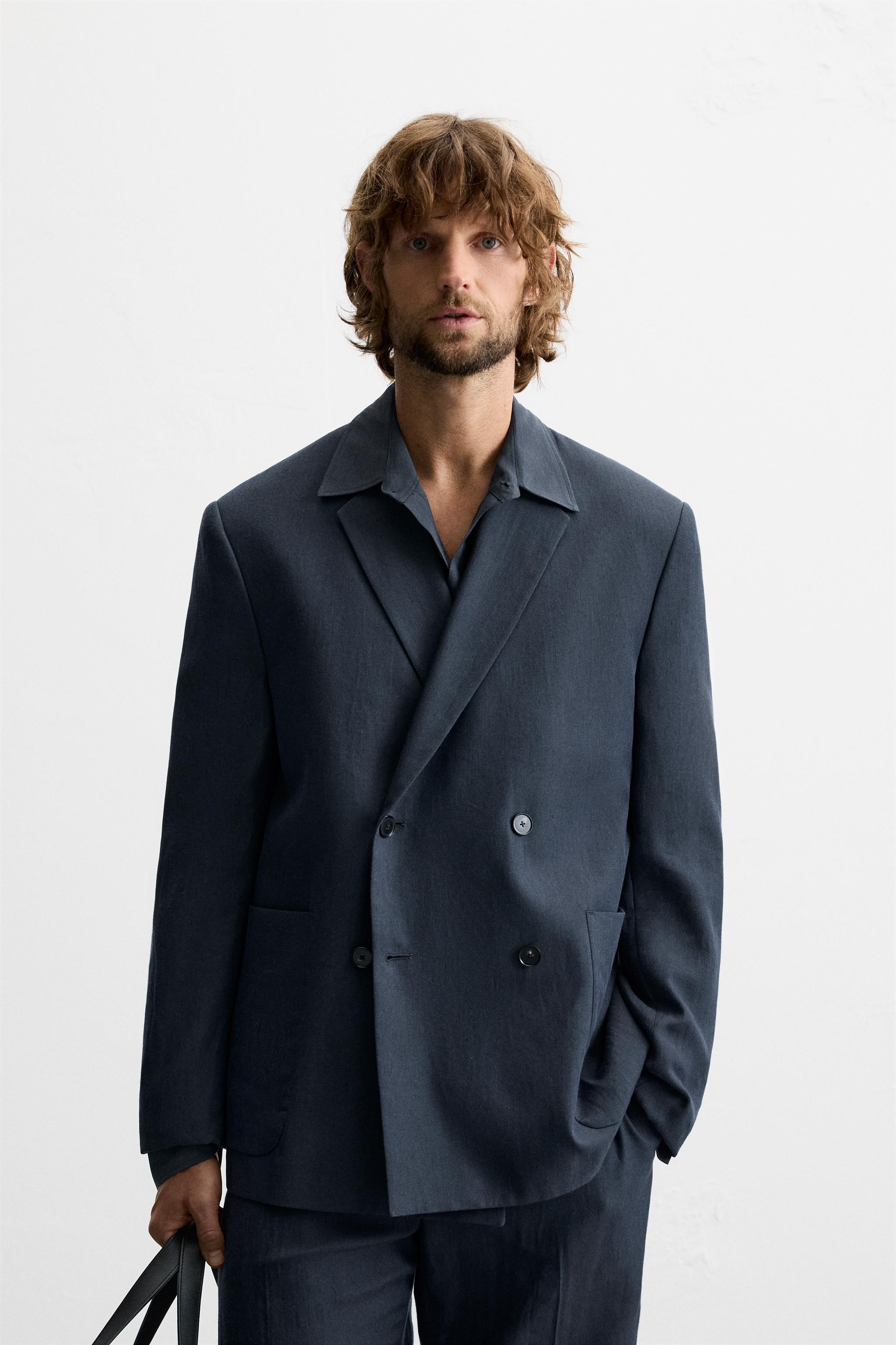 Zara manteau bleu sale