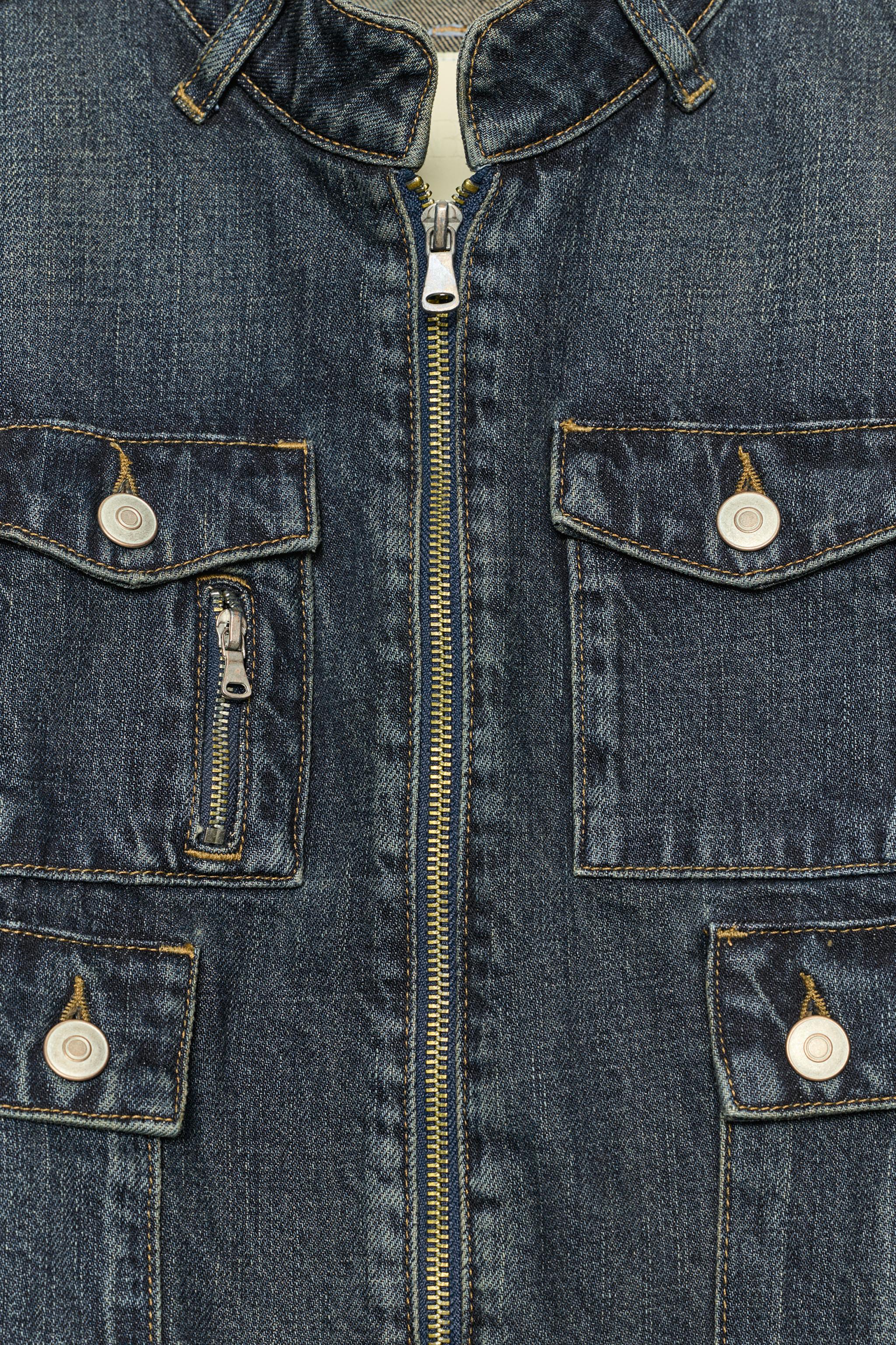 FITTED TRF DENIM JACKET WITH POCKETS