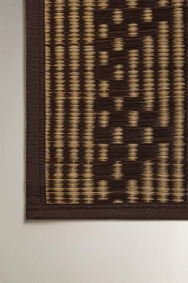 GEOMETRIC SEAGRASS RUG - Black / White by Zara - Image 2