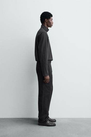 T-SHIRT À COL CHEMINÉE - Bleu marine foncé de Zara - Image 3