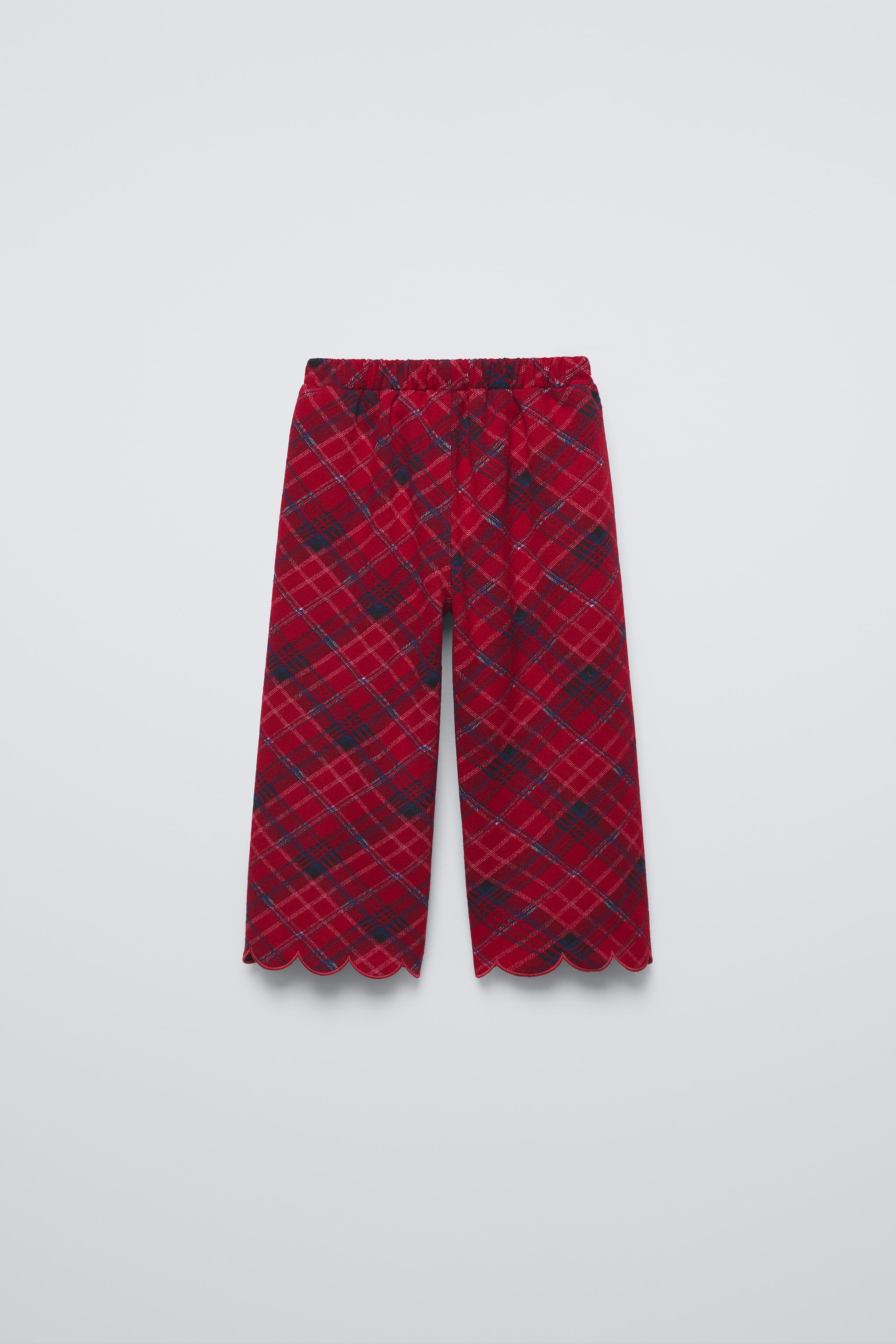ARGYLE CULOTTE PANTS - Red | ZARA United States