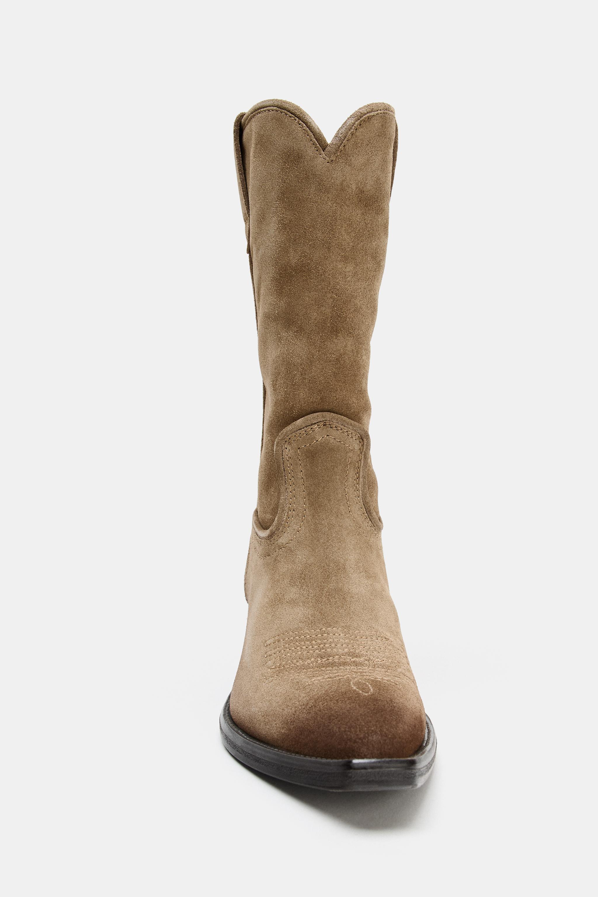SUEDE COWBOY BOOTS