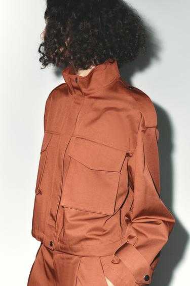 Zara POCKET JACKET - Brick