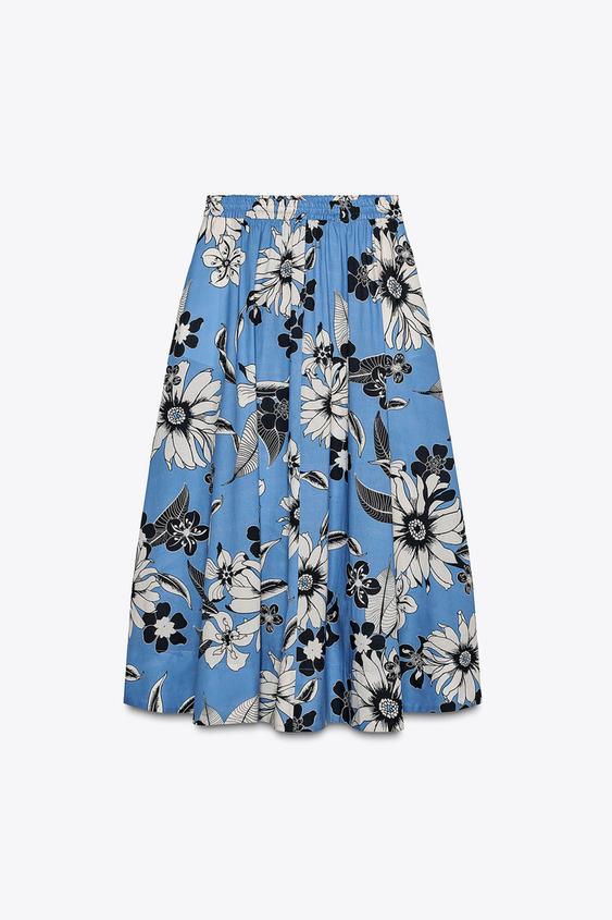 ZW COLLECTION PRINTED MIDI SKIRT