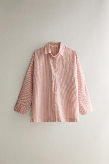 STRIPED SHIRT - Pink by Zara - Image 0