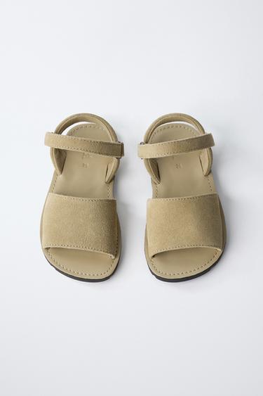 LEATHER SANDALS - Light beige by Zara - Image 4