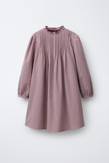 VESTIT QUADRE VICHY - Rosat fosc de Zara