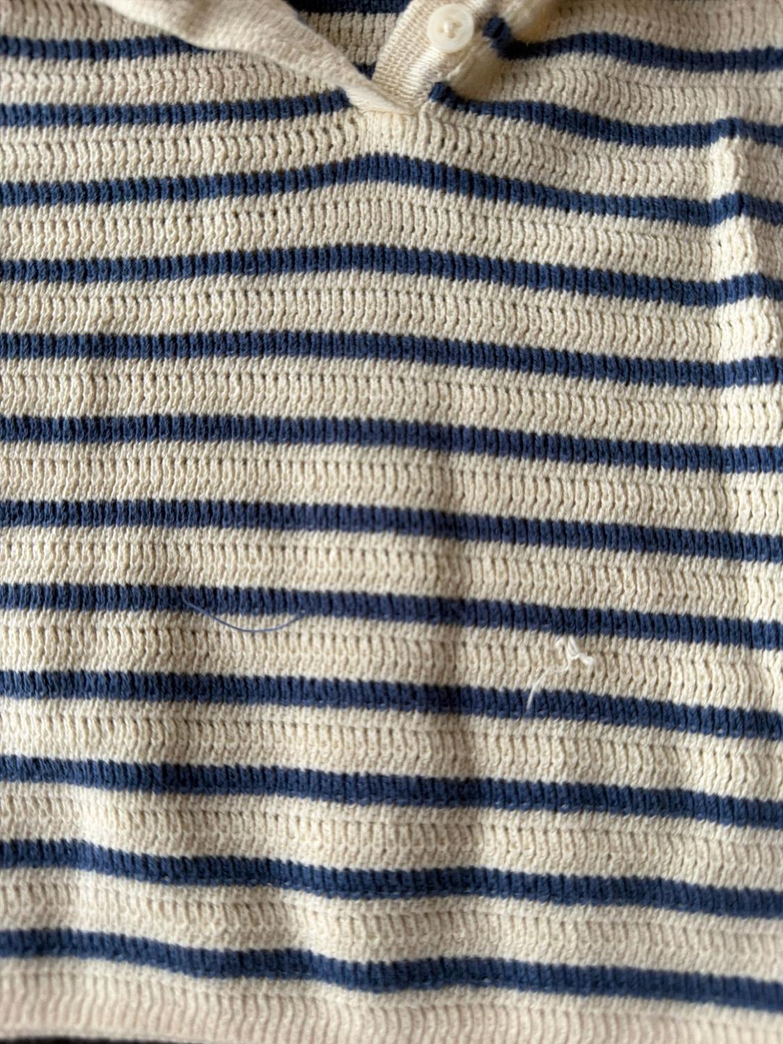 STRIPED KNIT POLO SHIRT - Image 4