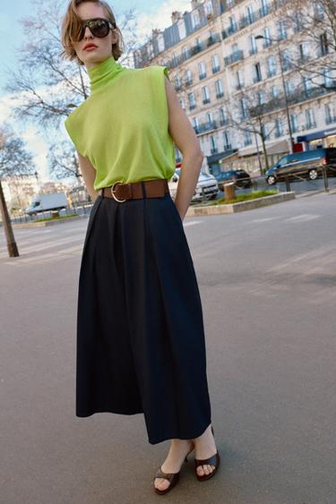 CULOTTES WITH BELT - Navy blue by Zara - Image 4